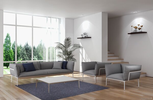 Vopi, Kusový koberec Astra šedá čtverec, 80x80, šedá, chodba / předsíň