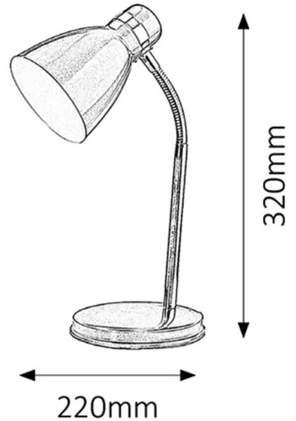 Rabalux 4207 - Stolní lampa PATRIC 1xE14/40W/230V