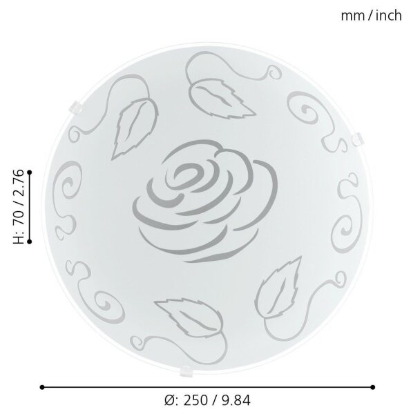 Eglo 89238 - Stropní svítidlo MARS 1 1xE27/60W/230V
