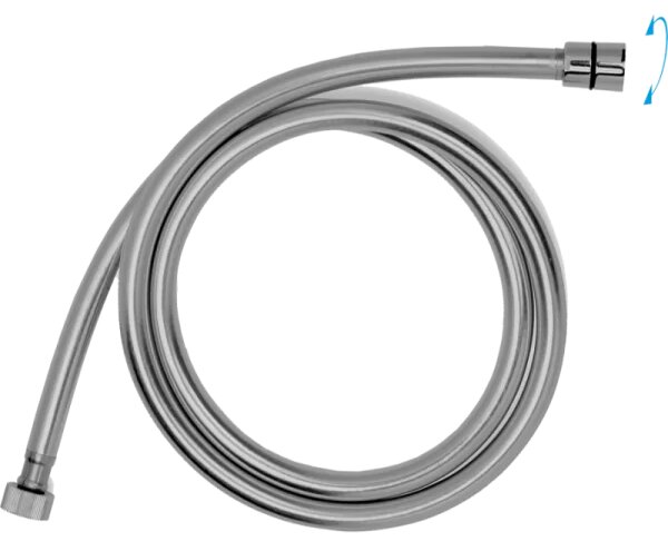 HS 07 Sprchová hadice 150 cm, ANTI TWIST, šedo - stříbrná