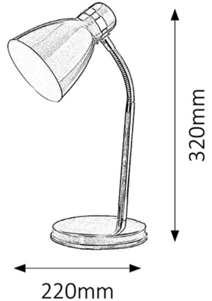 Rabalux 4205 - Stolní lampa PATRIC 1xE14/40W/230V