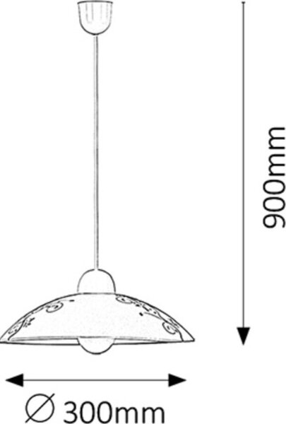 Rabalux 1848 - Lustr BLOOMY 1xE27/60W/230V