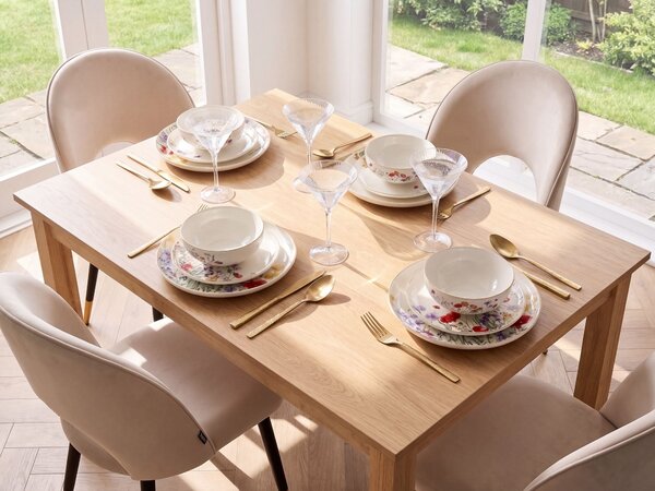 Sada 24 kusů nádobí EPAZOTE Porcelán Bílá
