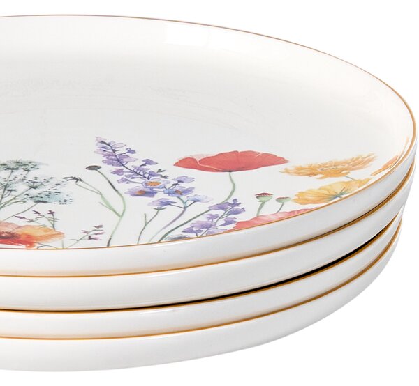 Sada 24 kusů nádobí EPAZOTE Porcelán Bílá