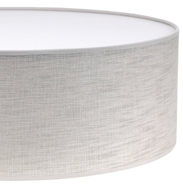 Stropní svítidlo Stone, 1x světle béžové textilní stínítko/bílé PVCové stínítko, (bílé plexisklo), (fi 50cm)