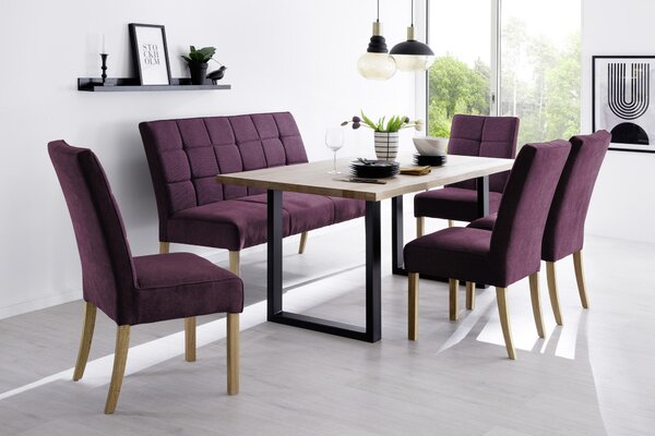 ŽIDLE, barvy dubu, bordeaux MID.YOU - Jídelní židle, Online Only