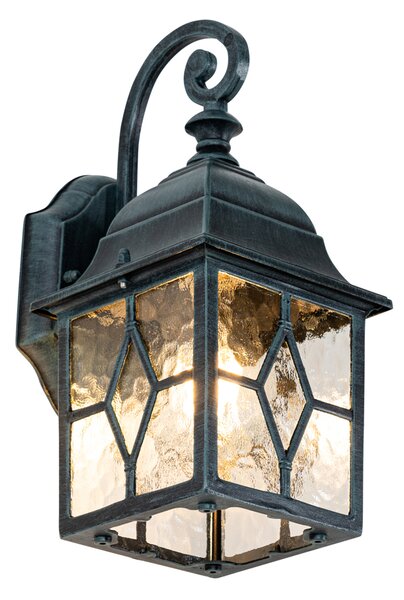 Romantická venkovní nástěnná lampa tmavě zelená - London