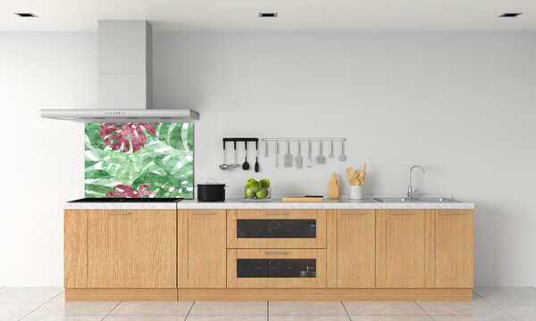 Skleněný panel do kuchynské linky Monstera pksh-124503126