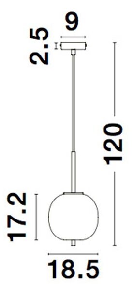 Nova Luce Závěsné svítidlo LATO černý kov a opálové sklo E14 1x5W