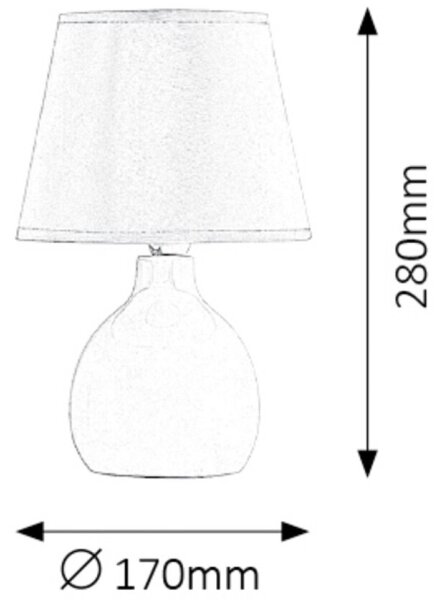 Rabalux 4476 - Stolní lampa INGRID 1xE14/40W/230V hnědá