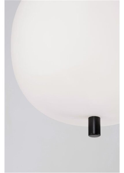 Nova Luce Závěsné svítidlo LATO černý kov a opálové sklo E14 1x5W