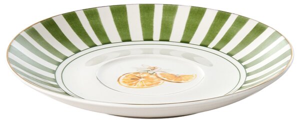Sada 20 kusů nádobí LEMONGRASS Porcelán Bílá/Zelená