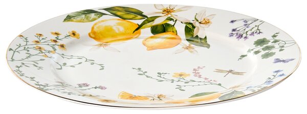 Sada 20 kusů nádobí LEMONGRASS Porcelán Bílá/Zelená
