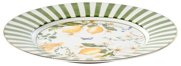 Sada 20 kusů nádobí LEMONGRASS Porcelán Bílá/Zelená
