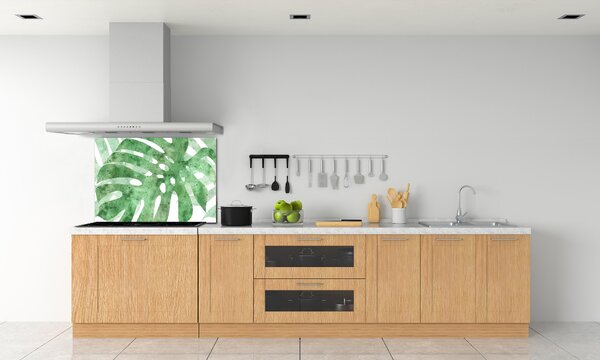 Skleněný panel do kuchynské linky Monstera pksh-124503131