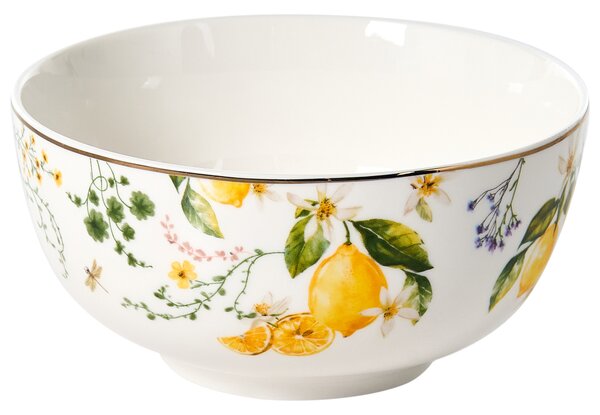 Sada 20 kusů nádobí LEMONGRASS Porcelán Bílá/Zelená