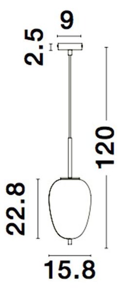 Nova Luce Závěsné svítidlo LATO černý kov a opálové sklo E14 1x5W