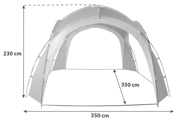 ZAHRADNÍ ALTÁN (velikost:) 350/230/350 cm Gardenson, Online Only