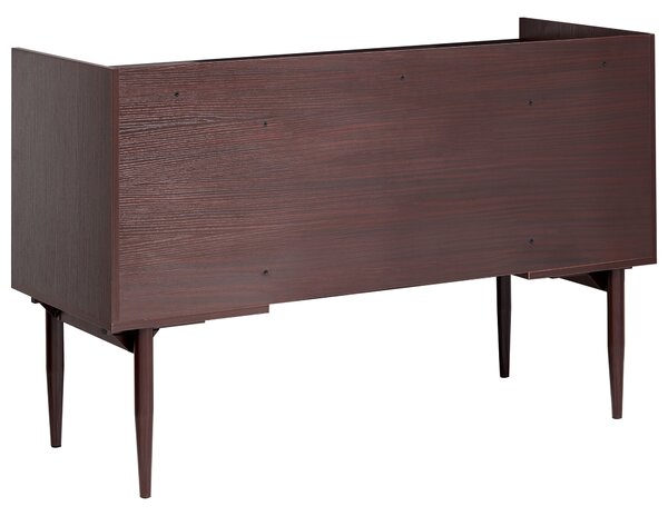 Pracovní stůl RATANA 130 cm x 50 cm Tmavě hnědá