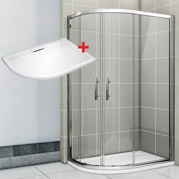 NATALI HARD 100x80 Clear Pravý Sprchový kout asymetrický