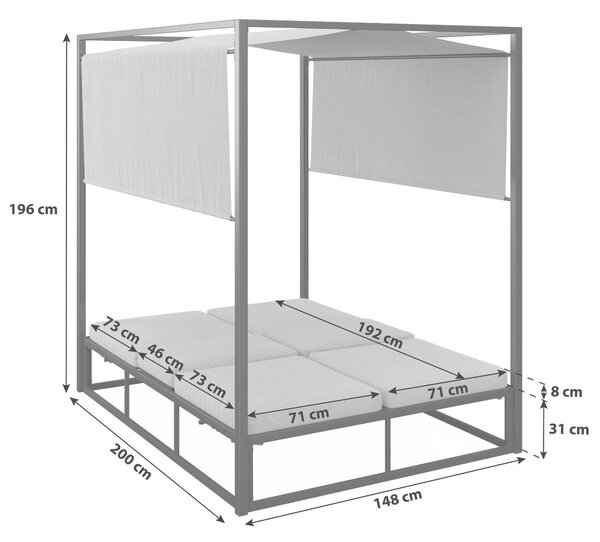 RELAXAČNÍ OSTRŮVEK kov, textil Beldano, Online Only