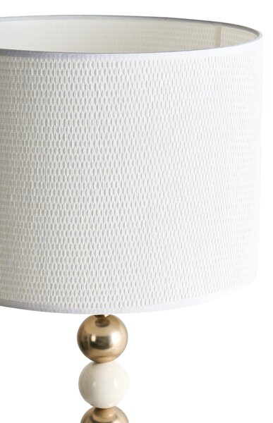 Stolní lampa LOKY Kov Mosazná/Béžová