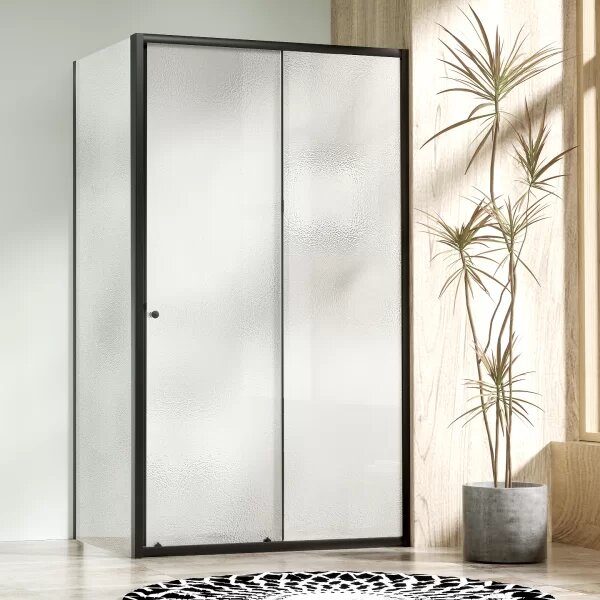 NICOL COMBI Black 90x90 grape Sprchový kout s posuvnými dveřmi