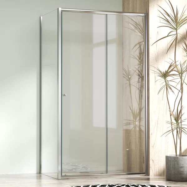 NICOL COMBI Chrom 120x80 čiré Sprchový kout s posuvnými dveřmi