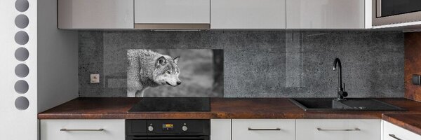 Dekorační panel sklo Šedý vlk pksh-125421387