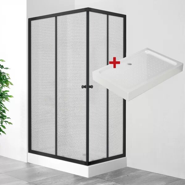 POINT BLACK LOR 100x80 Grape Obdélníkový sprchový kout s akrylátovou vaničkou