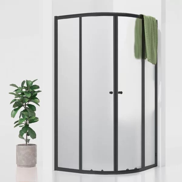POINT BLACK 80x80 Grape Čtvrtkruhová sprchová zástěna