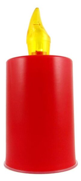 LED Svíčka LED/2xAA teplá bílá 10,8 cm červená
