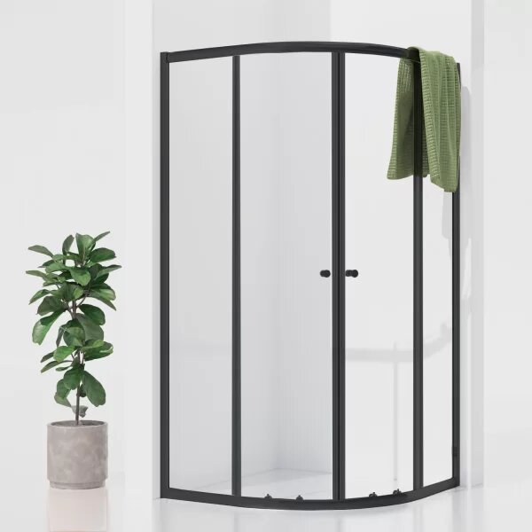 POINT BLACK 80x80 Clear Čtvrtkruhová sprchová zástěna