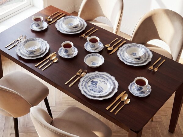 Sada 20 kusů nádobí BAY LEAF Porcelán Bílá/Modrá