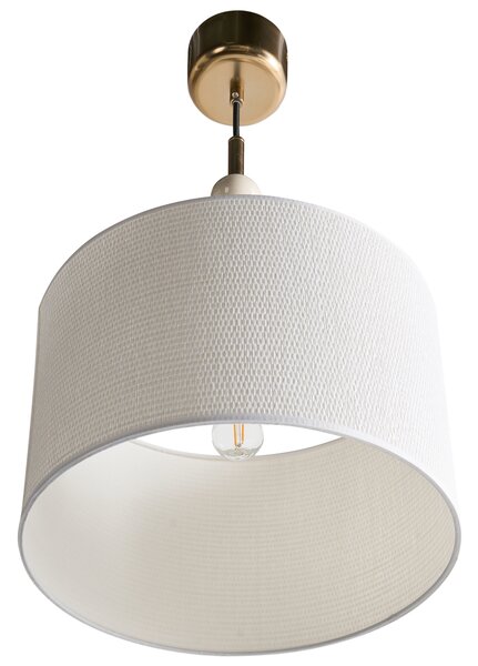 Závěsná lampa LOKY Kov Mosazná/Béžová