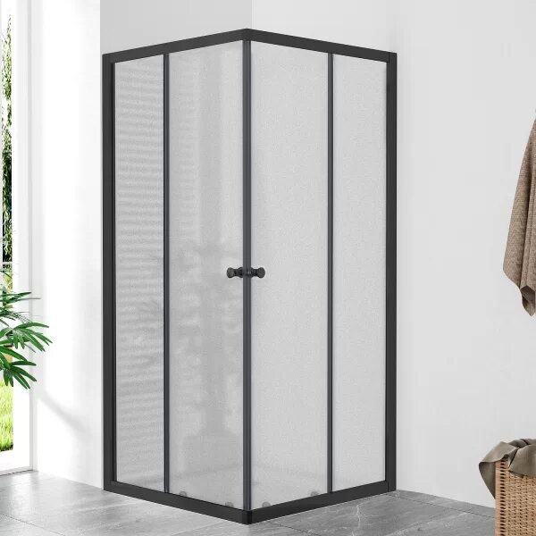 POINT Q BLACK 80x80 Grape Čtvercová sprchová zástěna