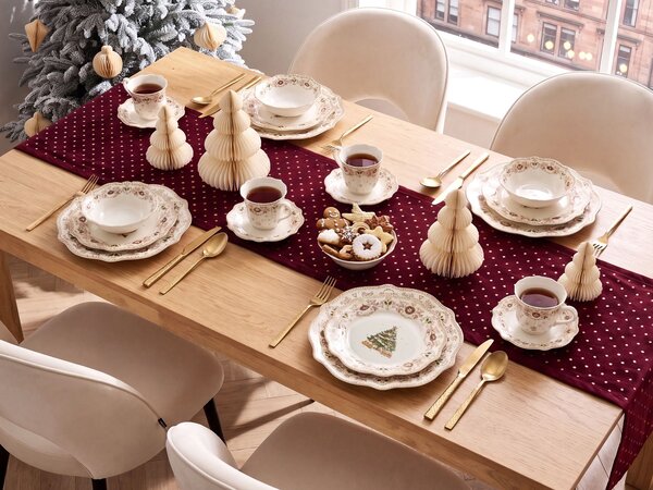 Sada 20 kusů nádobí CARDAMOM Porcelán Bílá
