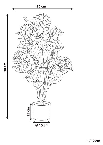 Umělá rostlina HORTENSIUM 90 cm Modrá