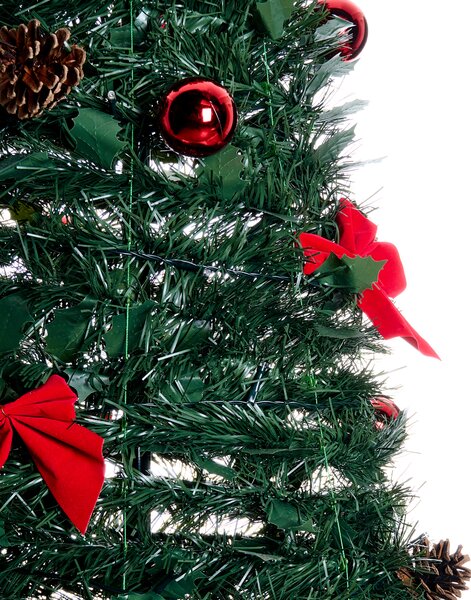 Umělý vánoční stromeček Skládací LED PINEORA 185 cm Zelená