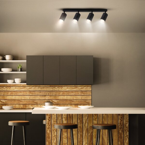Brilagi - Koupelnové bodové svítidlo SELE 4xGU10/30W/230V IP44 černá