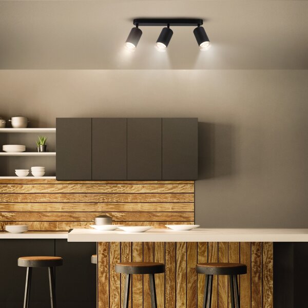 Brilagi - Koupelnové bodové svítidlo SELE 3xGU10/30W/230V IP44 černá