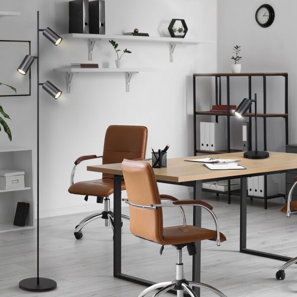 Brilagi - Stojací lampa SELE 3xGU10/30W/230V černá
