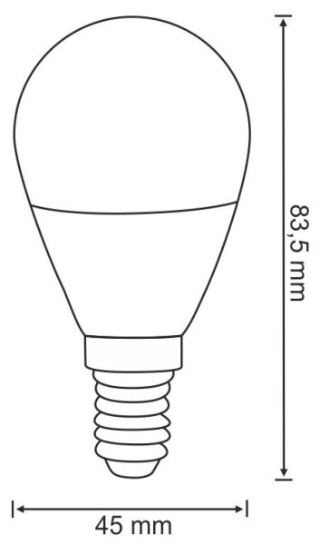 LED Žárovka G45 E14/3,5W/230V 3000K