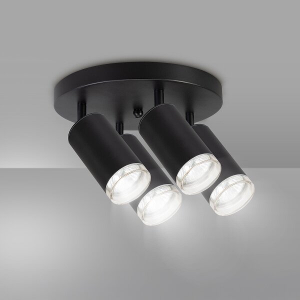 Brilagi - Koupelnové bodové svítidlo SELE AQUA 4xGU10/30W/230V IP44 černá