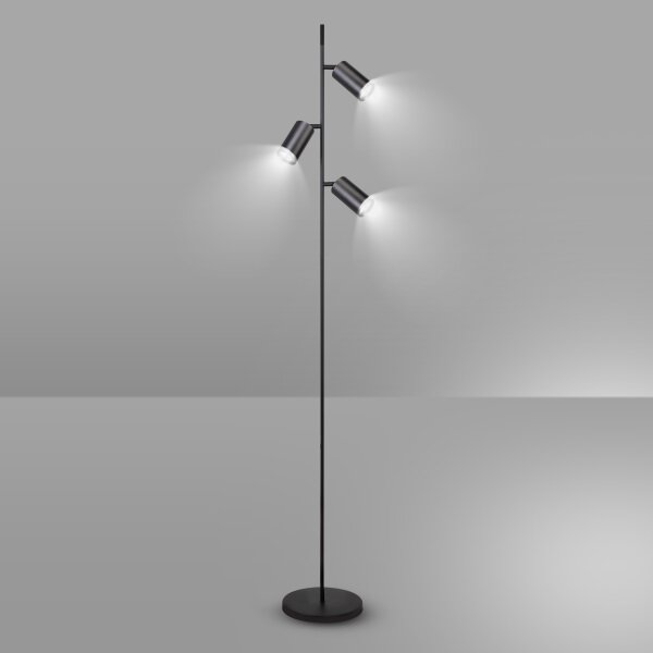 Brilagi - Stojací lampa SELE 3xGU10/30W/230V černá