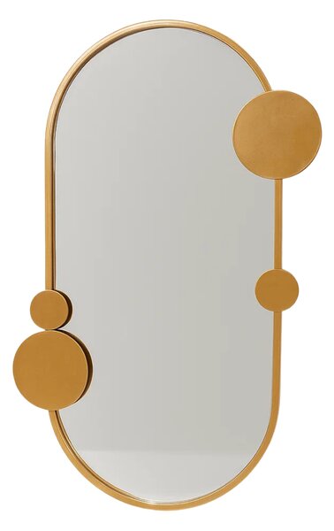 Nástěnné zrcadlo SAANA s geometrickými ozdobami, 46 x 76 cm