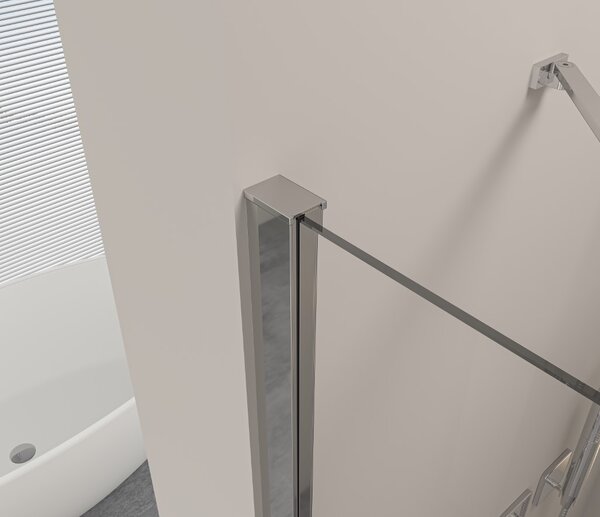 Erga Bern Double, sprchový kout s 2-křídlými dveřmi 70(dveře) x 70(dveře) x 195 cm, 6mm čiré sklo, chromový profil, ERG-V02-BERN-D070D070-CL-CR