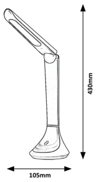 Rabalux - LED Stolní lampa LED/5W/230V černá