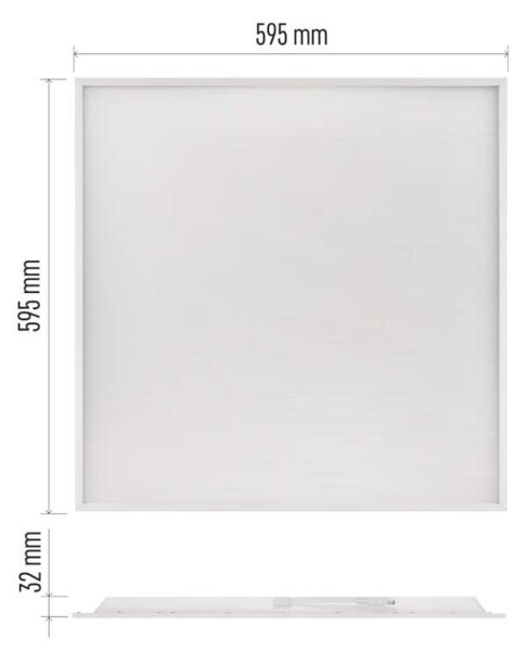 EMOS Lighting LED panel LUXXO backlit 60×60, čtvercový vestavný bílý, 22W neutr. b. UGR