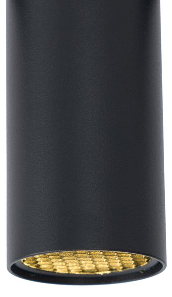 Moderní bodové svítidlo černé pro 1fázový kolejnicový systém GU10 35mm - Slimline Nubee Honey